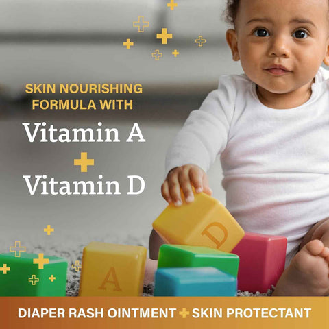 A+D Original Diaper Rash Ointment, Baby Skin Protectant with Lanolin and Petrolatum, Seals Out Wetness, Helps Prevent Diaper Rash, 1.5 Ounce Tube, Packaging May Vary