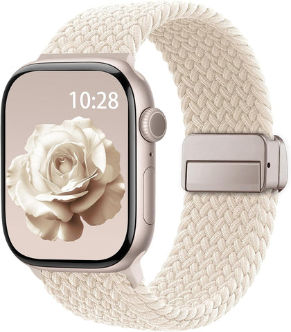 Braided Stretchy Magnetic Band Compatible with Apple Watch Bands Women Men