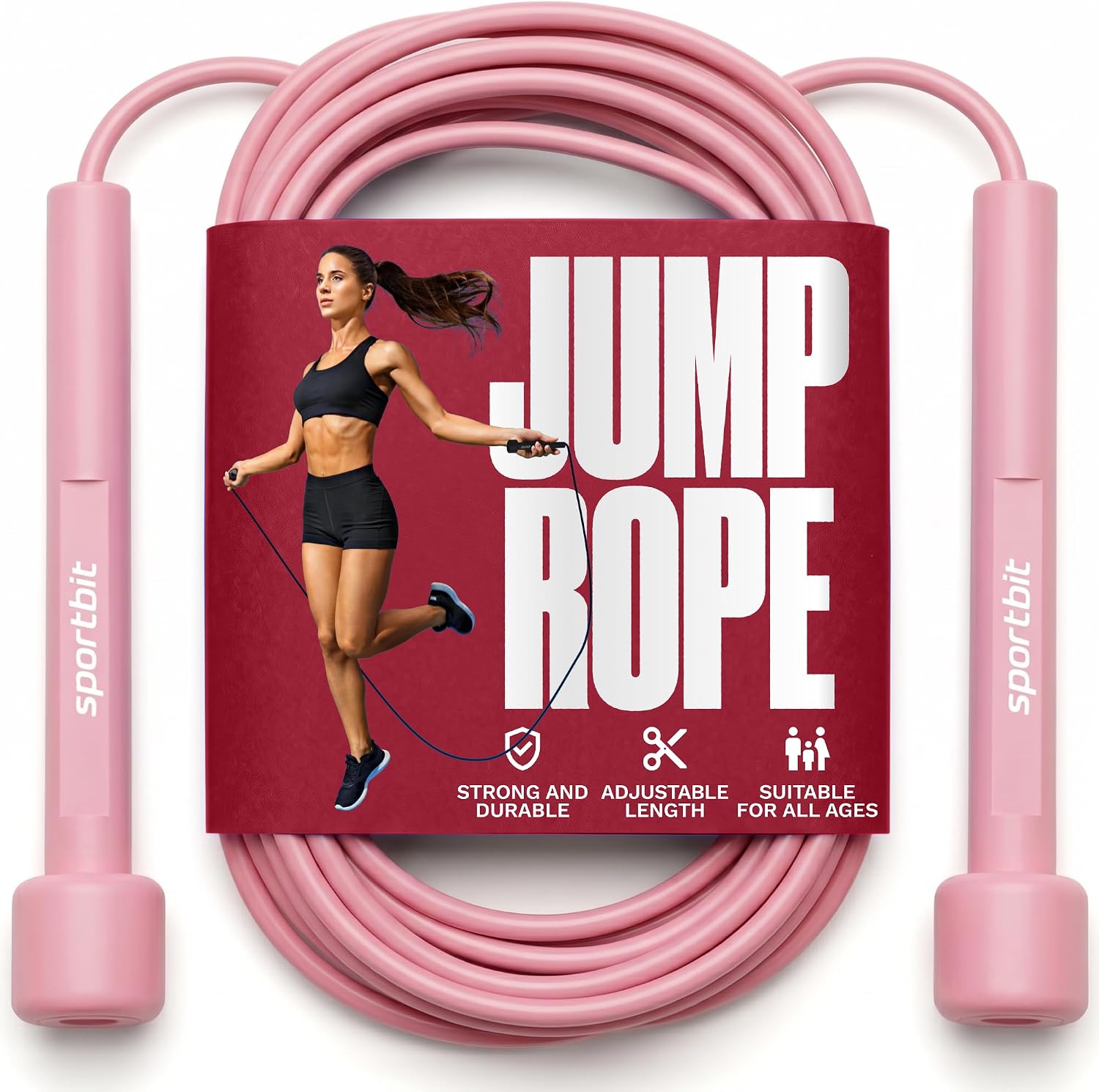 SPORTBIT Adjustable Jump Rope for Fitness and Exercise