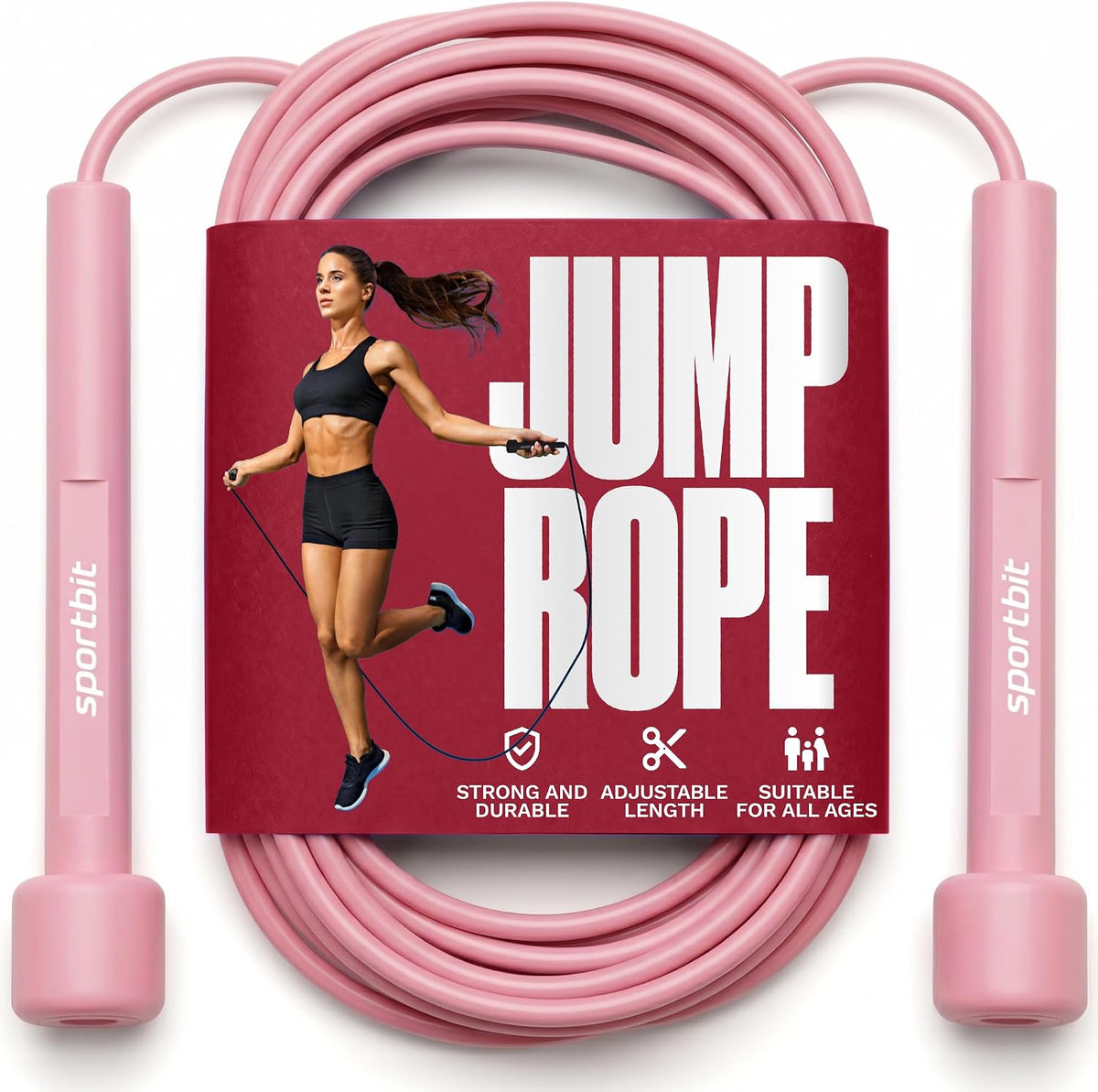 SPORTBIT Adjustable Jump Rope for Fitness and Exercise