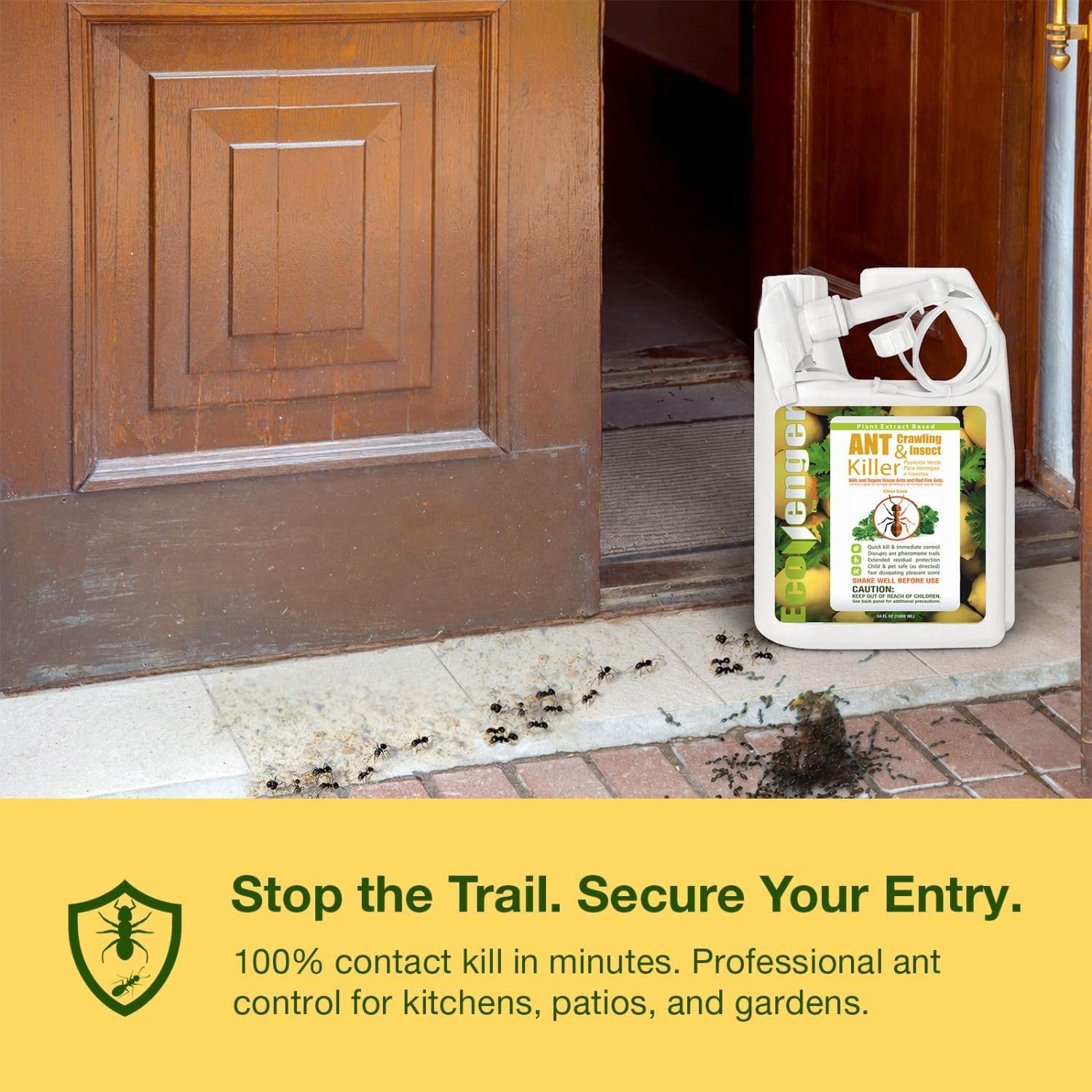 EcoVenger® Ant Killer & Nest Treatment (32 OZ), Fast Kills House Ants, Fire Ants, Lasting Repellency, Safe for Children & Pets