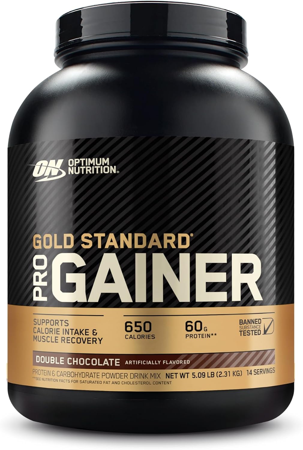 Optimum Nutrition Gold Standard Pro Gainer Protein, Double Chocolate, 5 LB