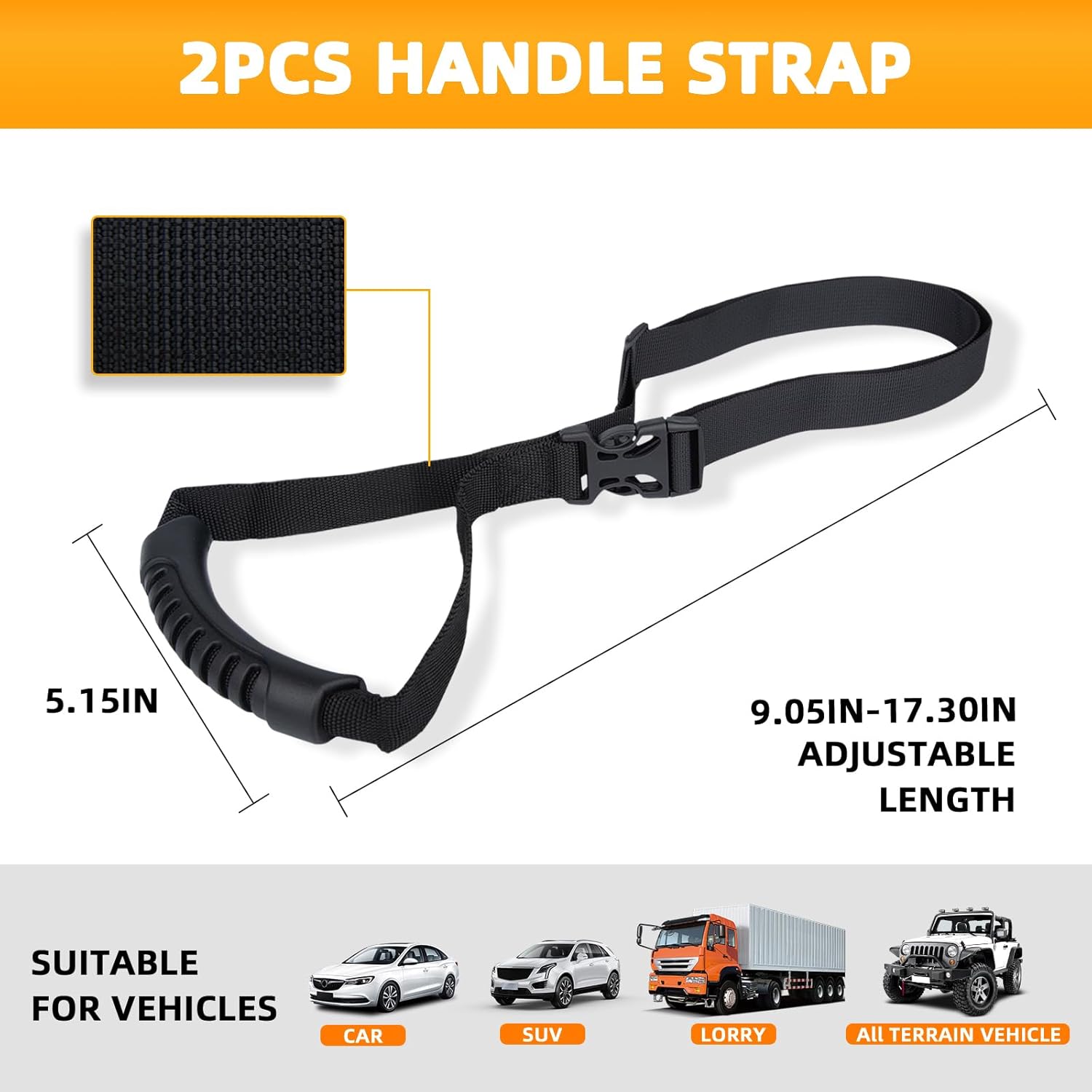KOUNATSURI Car Door Handle for Elderly Car Assist Support Handle Multifunction Car Door Latch Bar for Seniors and Handicapped(Black)