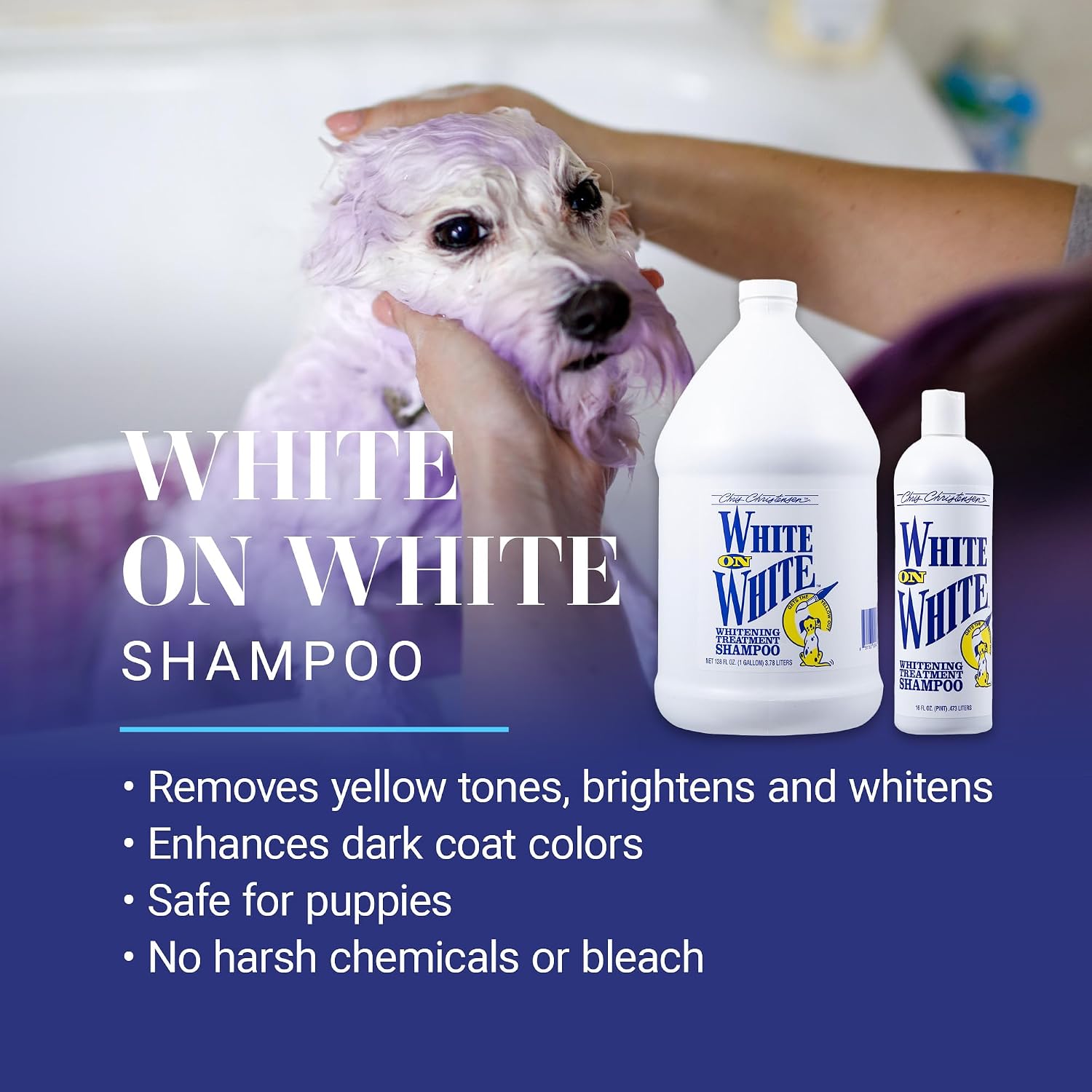 Chris Christensen White on White Whitening Treatment Dog Shampoo (1GAL)