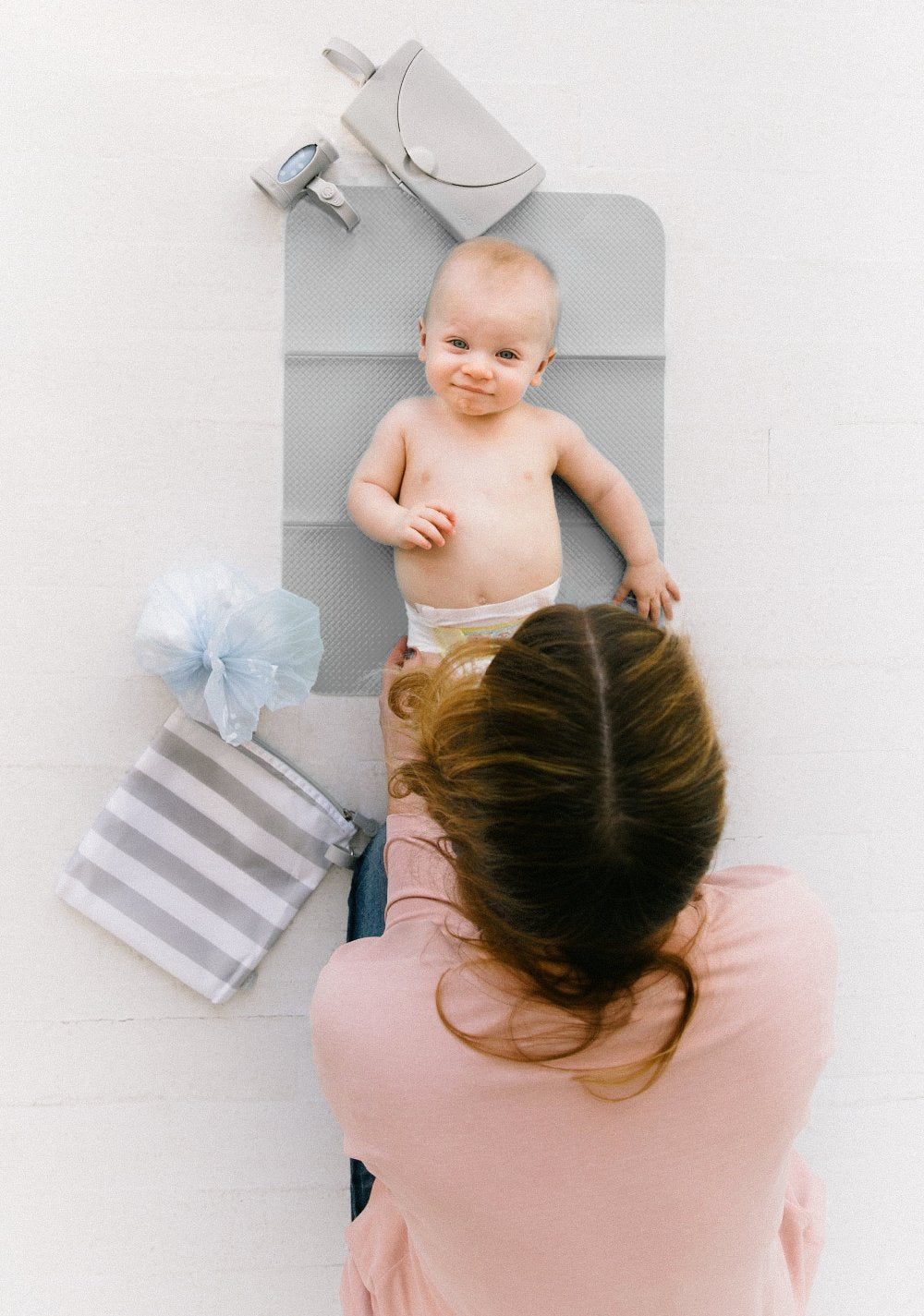Ubbi On-the-Go Diaper Changing Baby Mat, Gray
