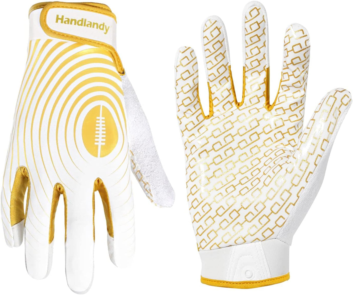 HANDLANDY Youth Football Gloves, Kids Sticky Receiver Gloves,Super Grip Football Glove Best Gift for Boys,Girls