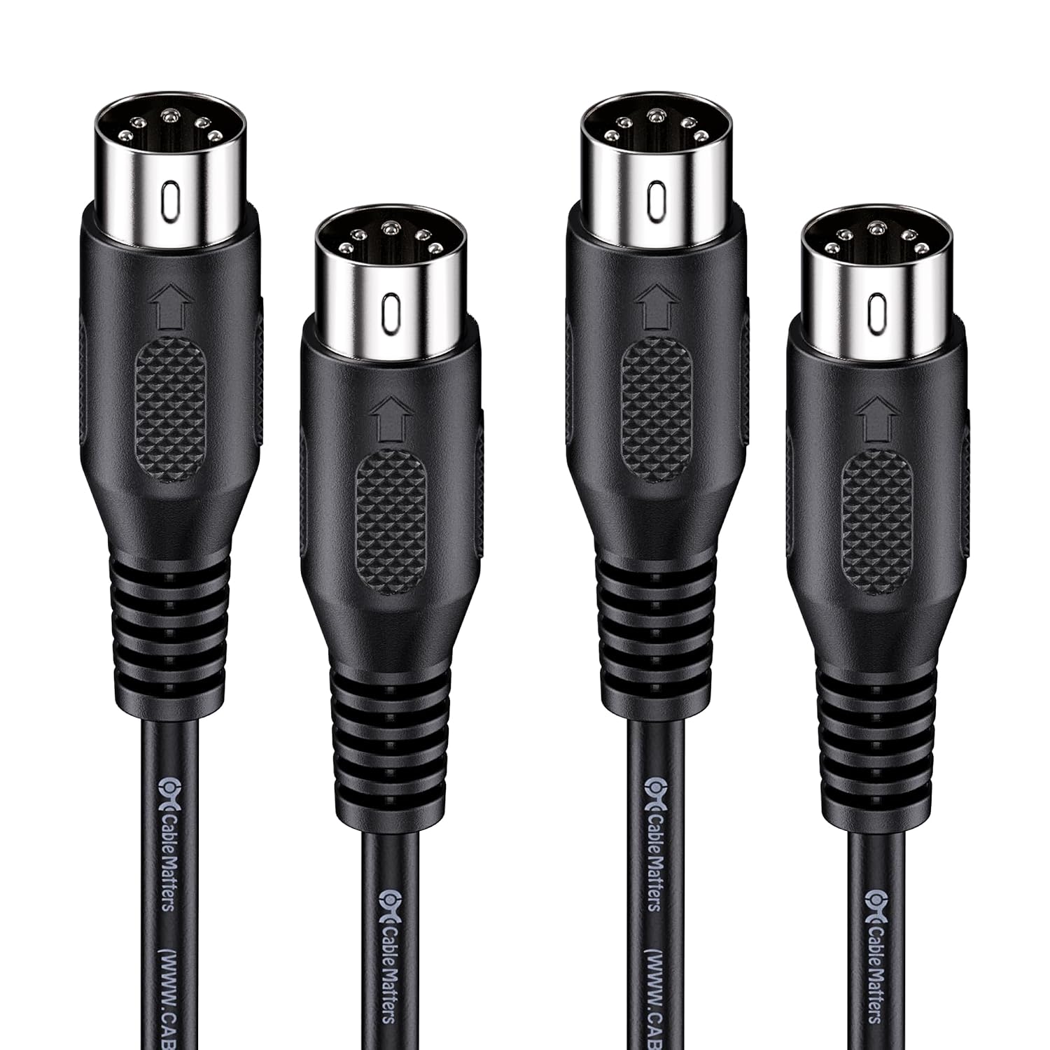 Cable Matters 2-Pack 5 Pin DIN MIDI Cable, 5 Pin MIDI Cable, 10ft