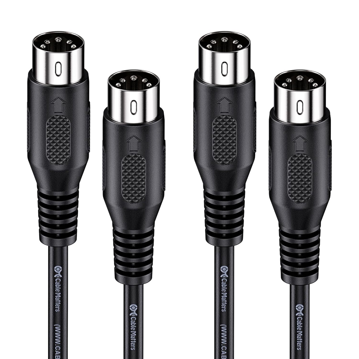 Cable Matters 2-Pack 5 Pin DIN MIDI Cable, 5 Pin MIDI Cable, 10ft