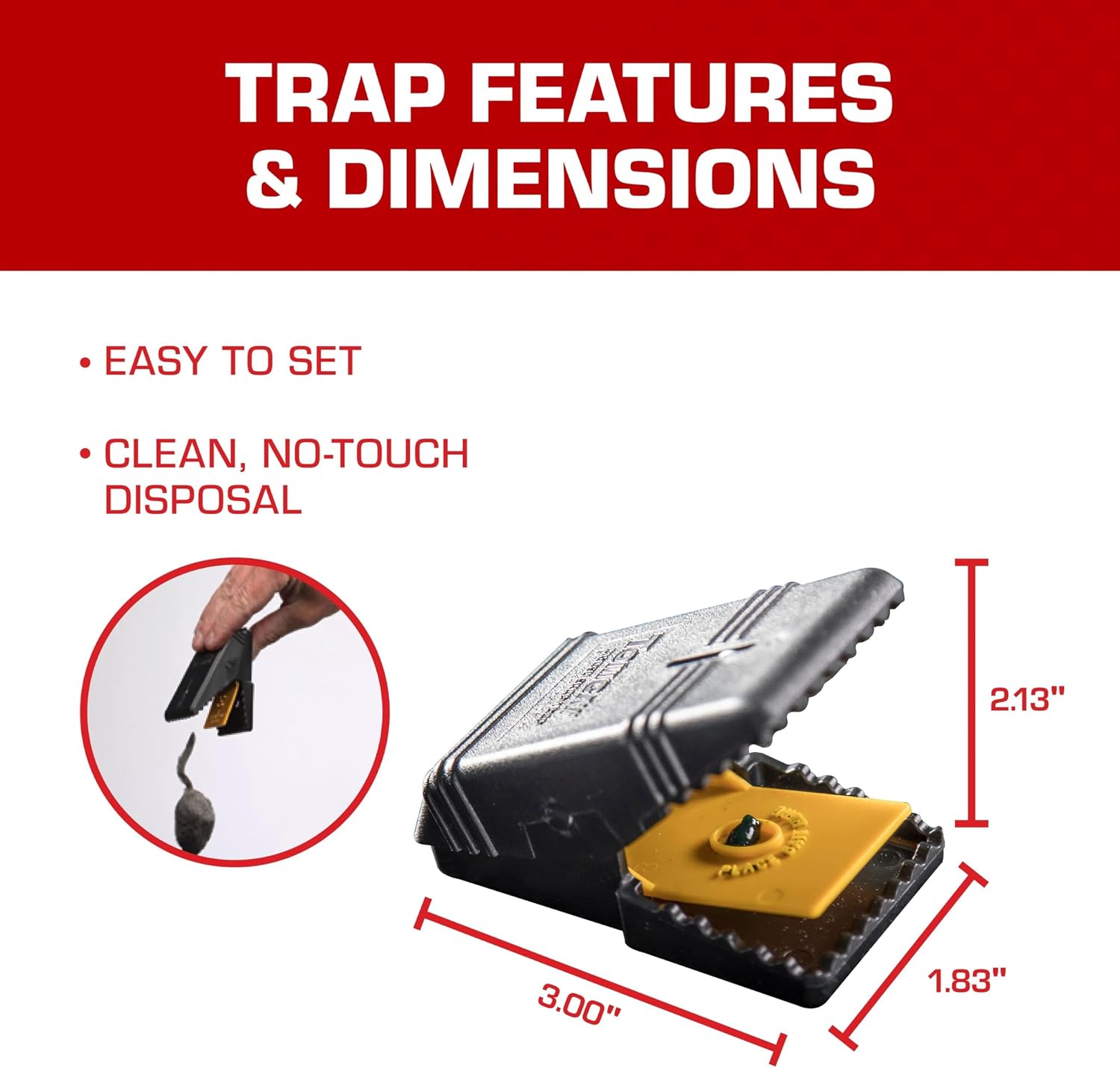 Tomcat Mouse Snap Trap, 4 Traps
