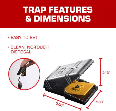 Tomcat Mouse Snap Trap, 4 Traps
