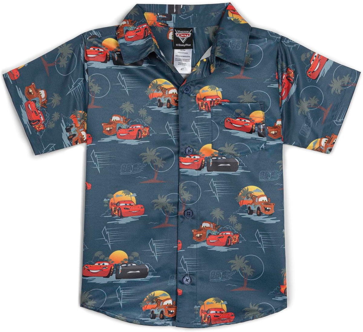 Disney Boys' Short Sleeve Button-Down Shirt for Baby & Kids