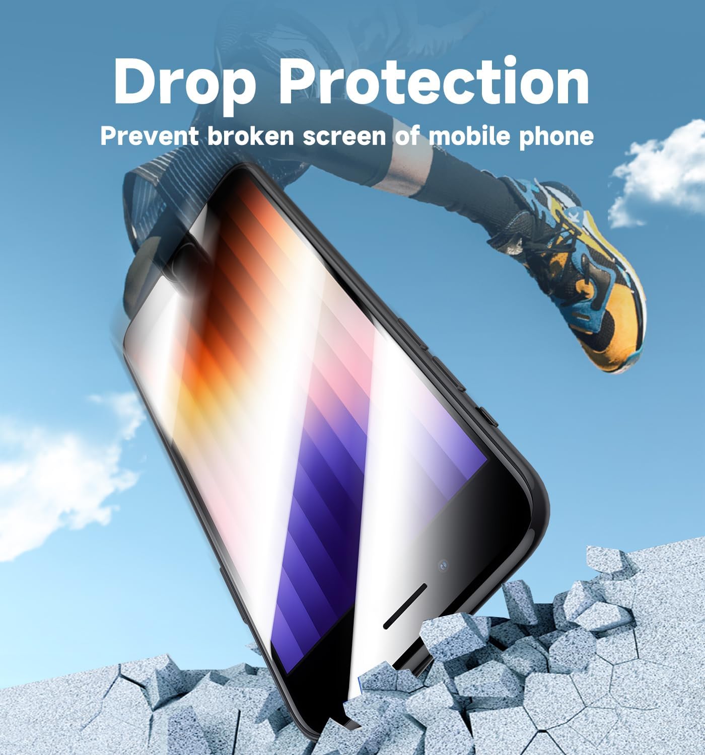 MAGIC JOHN 2 Pack Screen Protector for iPhone SE 3/SE 2 (2022/2020 Edition), iPhone7/8/6 Tempered Glass, Auto Dust-Elimination, Bubble Free, Easy Installation