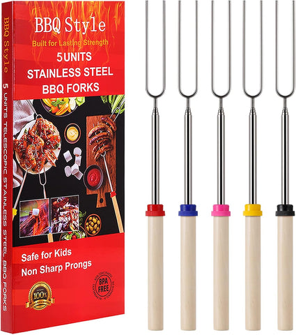 Marshmallow Roasting Sticks, Telescoping Smores Sticks for Open Fire Pit