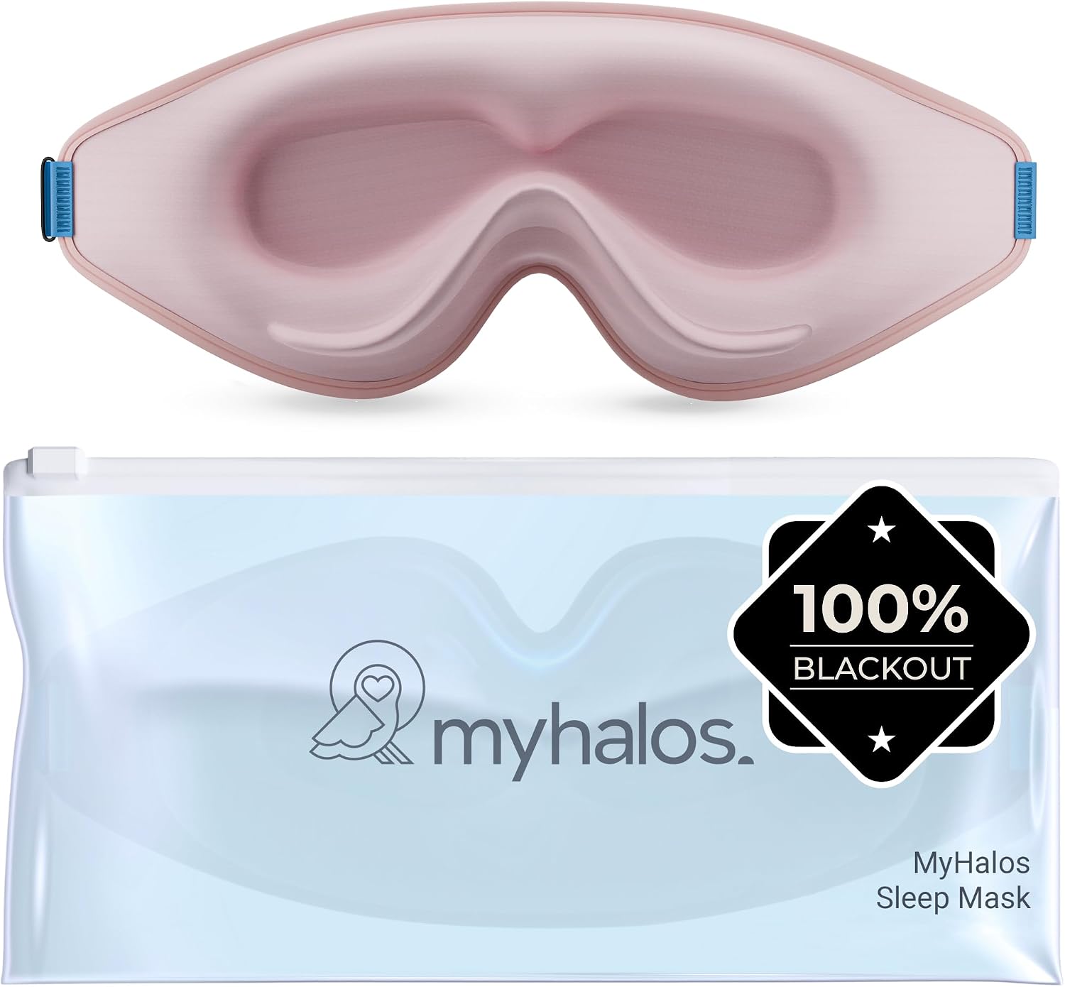 MyHalos® Sleep Mask for Men and Women, 3D Blackout Eye Masks for Sleep