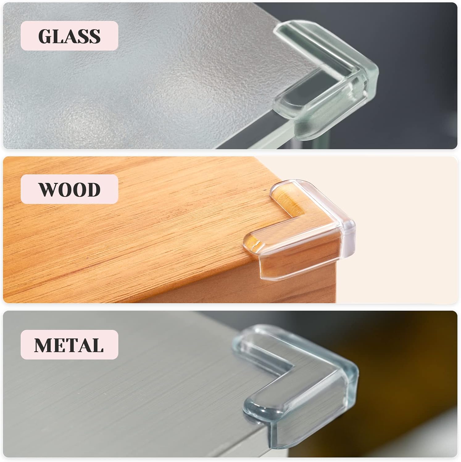 12 Pack Table Corners, Corner Guards, Clear Corner Protectors