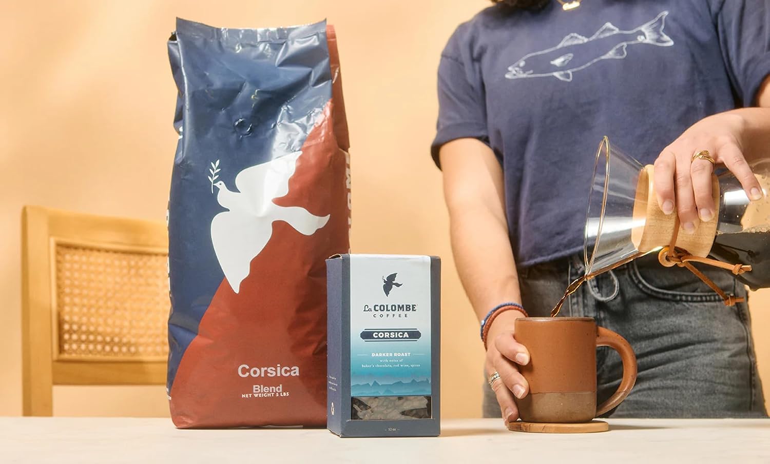 La Colombe Corsica Dark Roast Ground Coffee - 12 Ounce (Pack of 4)