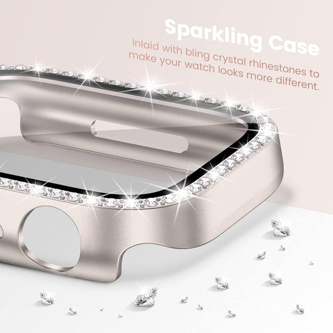 Goton 2-Pack Bling Case with Screen Protector for Apple Watch 44mm
