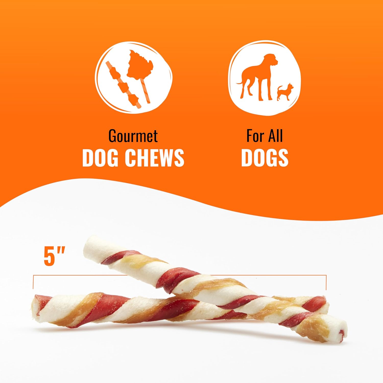 Good 'n' Fun Twists Long-Lasting Dog Treat Made With Real Protein, 35 Count