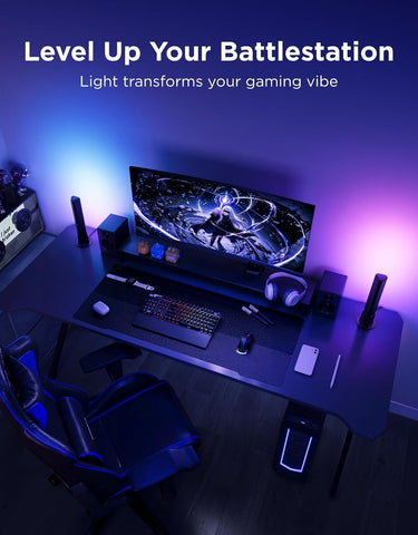 Govee Smart Light Bar, RGBICWW TV Lights for Living Room, Gaming, Black