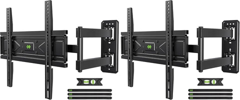 USX MOUNT Swivel TV Wall Mount for 26-60 Inch TVs up to 80 lbs, Single Articulating Arm, Full Motion TV Wall Mount Bracket with Swivel and Tilt, Max VESA 400x400mm (Pack of 2)