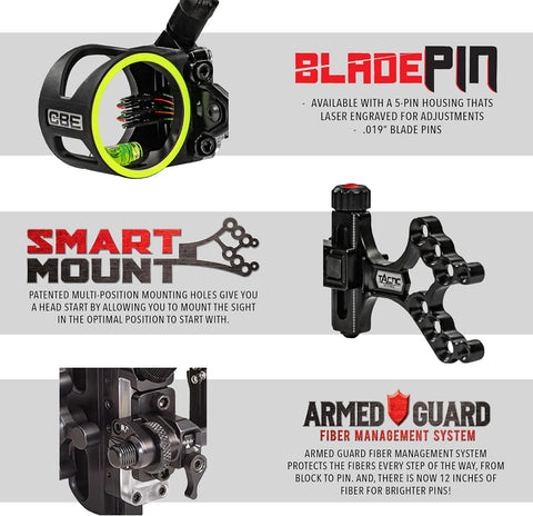 CBE | Tactic Micro Bow Sight 5 Pin | Ambidextrous