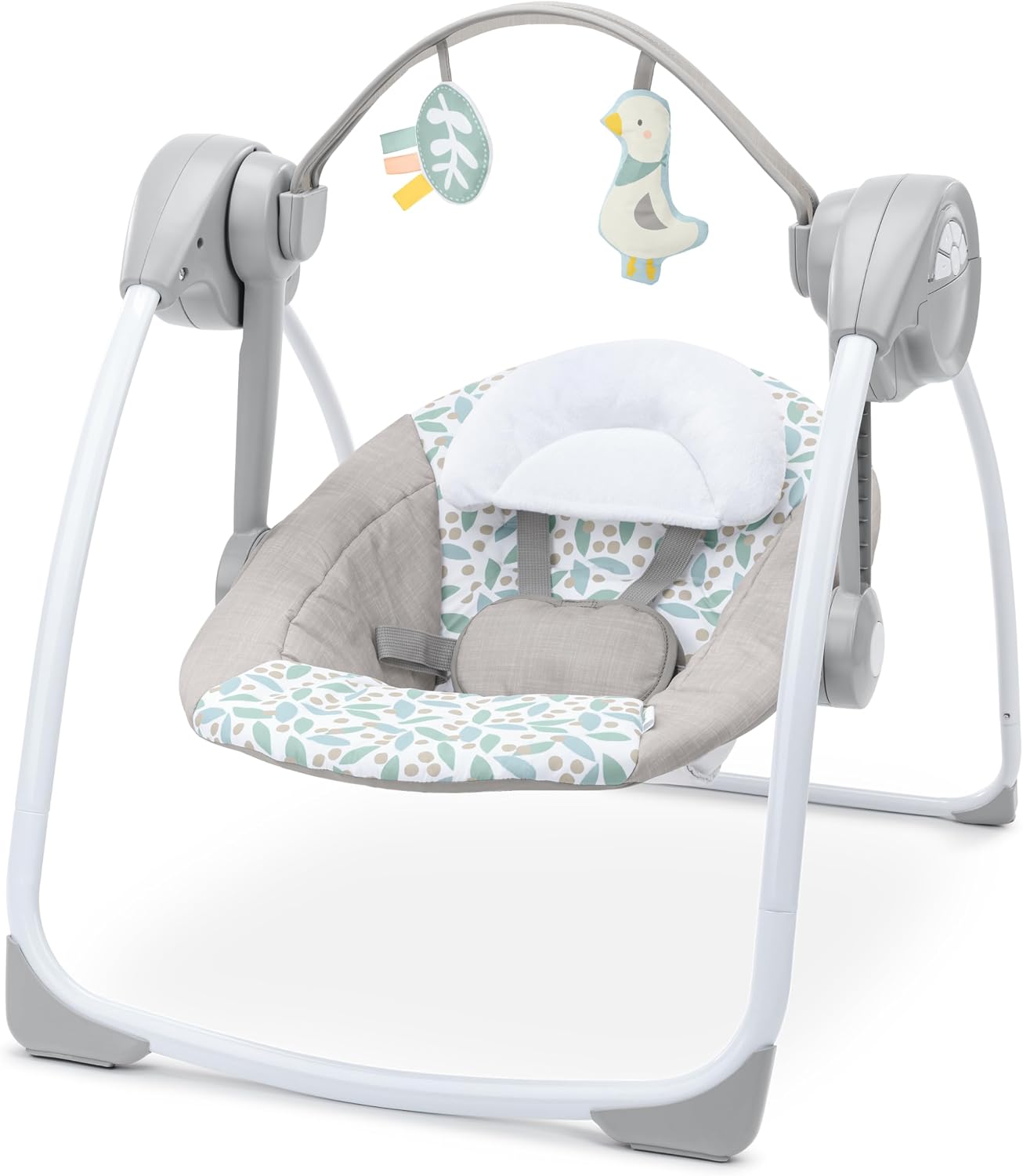 Ingenuity Comfort 2 Go Portable Swing, Newborn to 9 Months, Endless Blooms