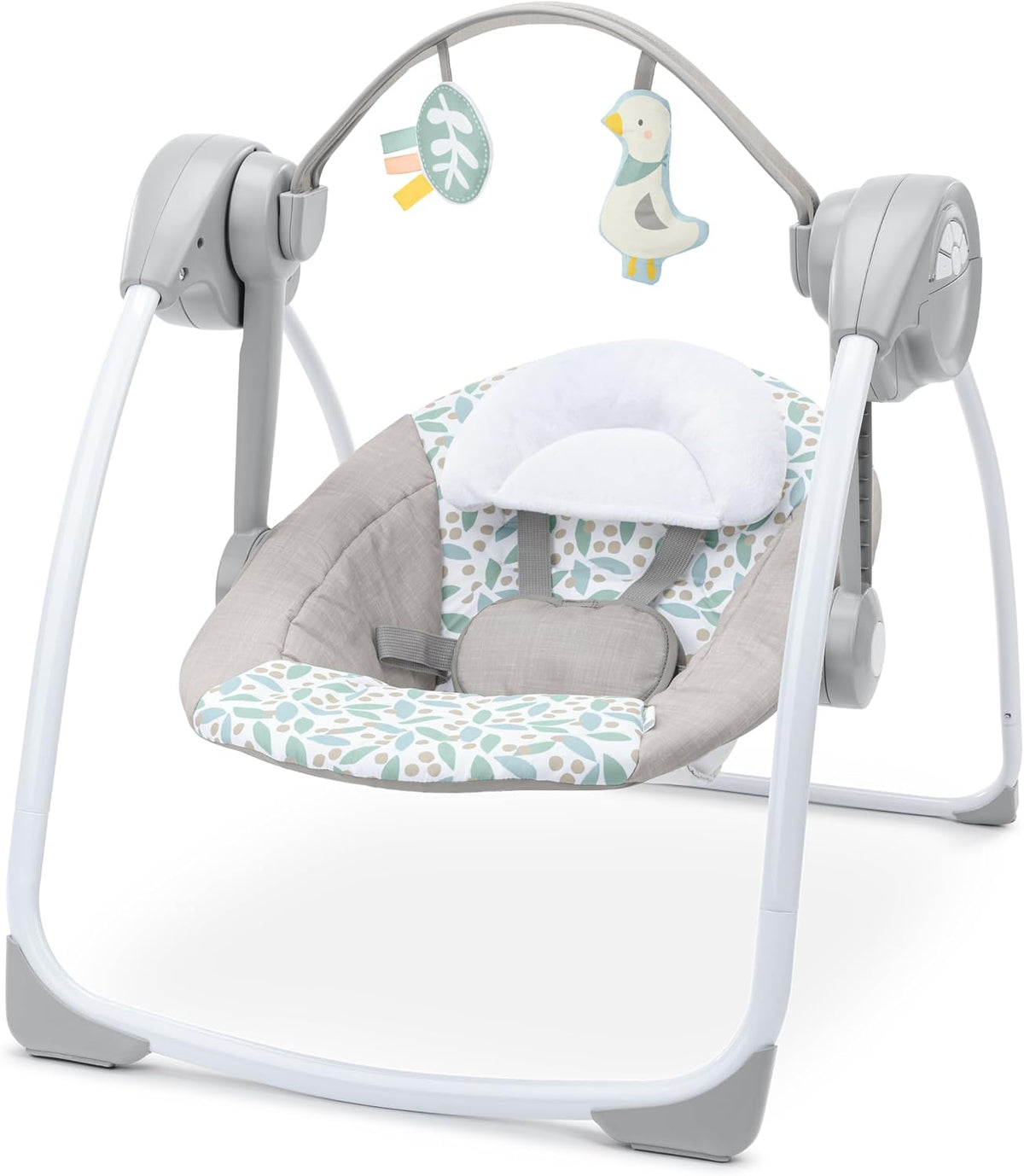 Ingenuity Comfort 2 Go Portable Swing, Newborn to 9 Months, Endless Blooms