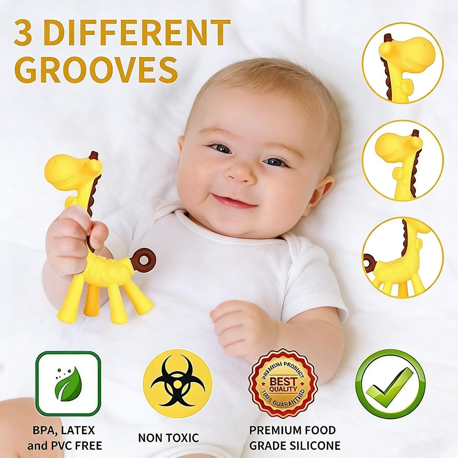 Baby Teething Toys 3-6 Months, Baby Chew Teether Toys