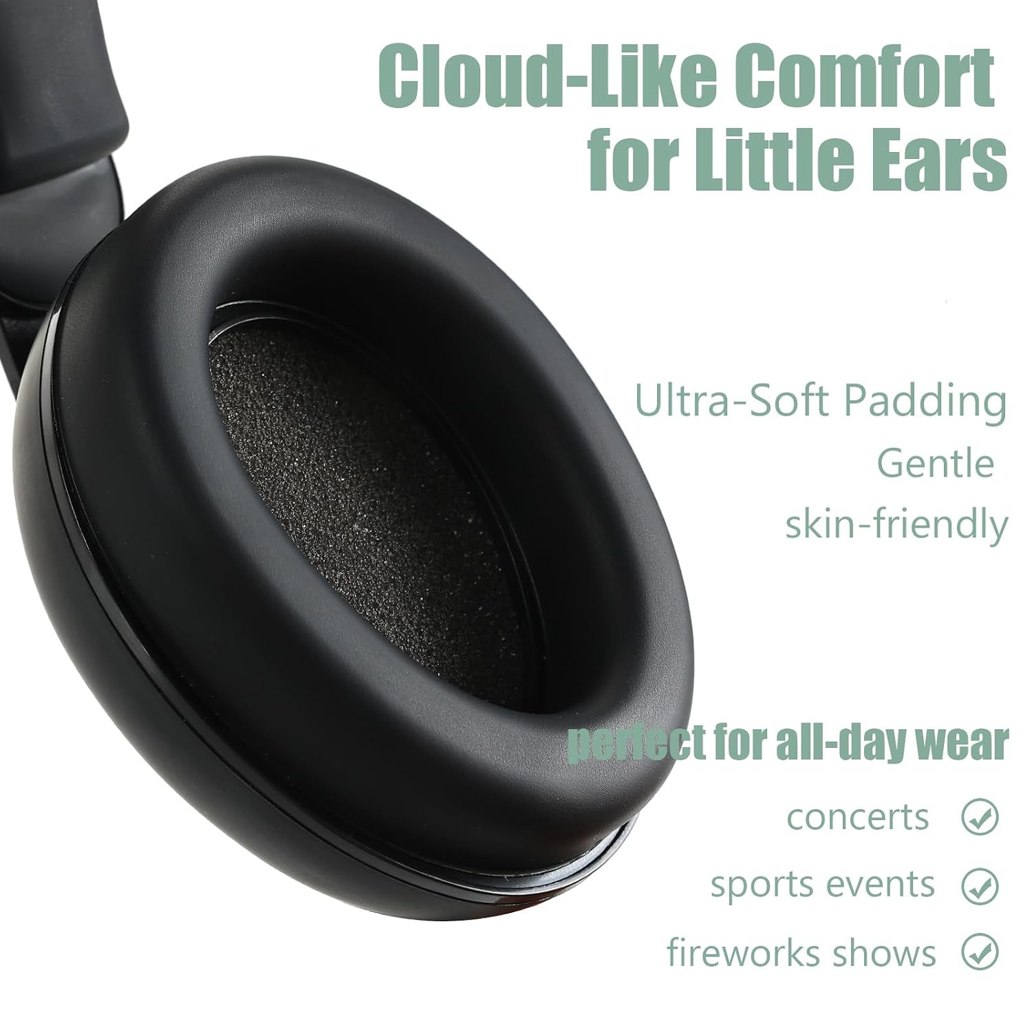 Funbliss Baby Ear Protection Noise Cancelling Headphones, Black