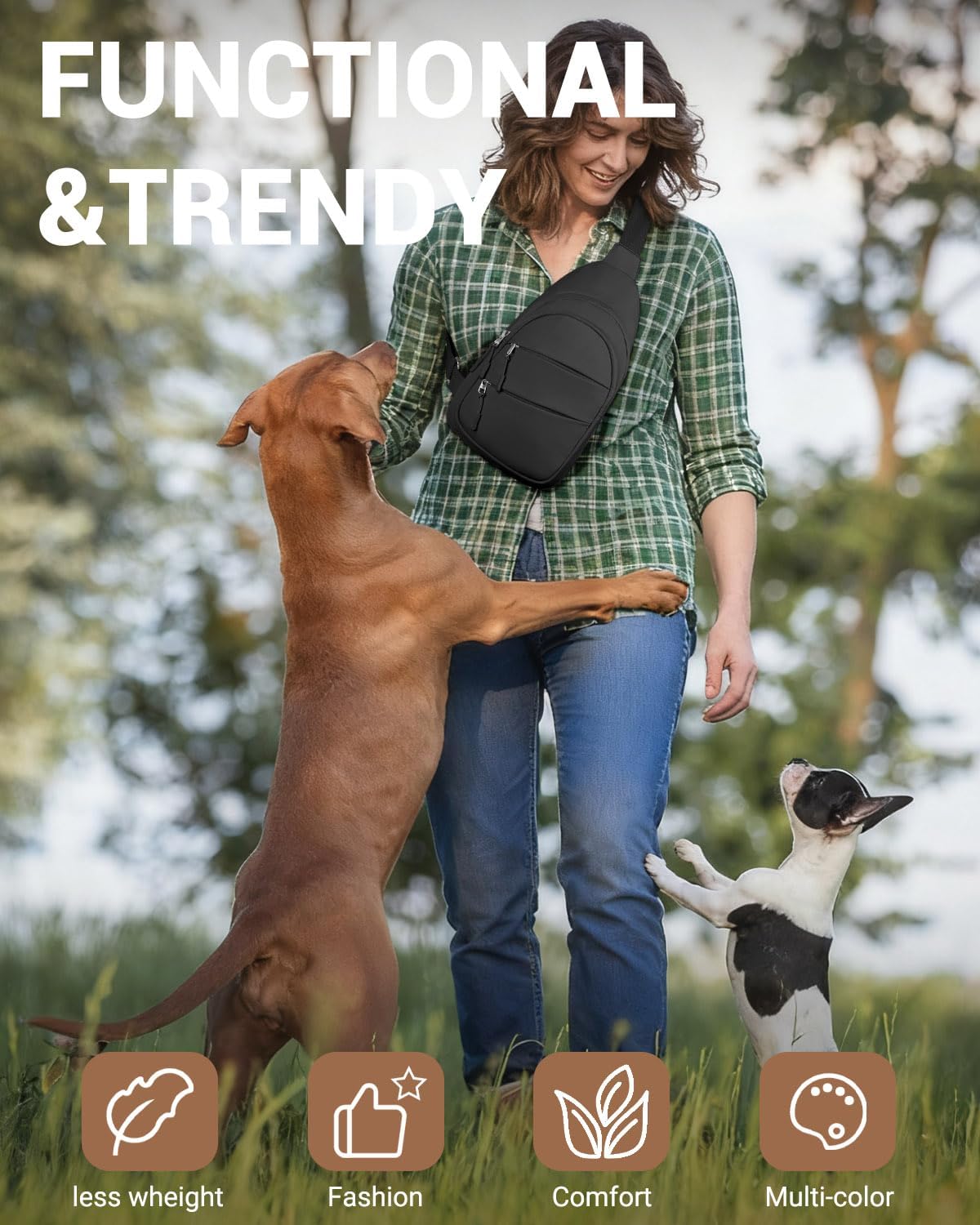 Tuwubi Crossbody Bags for Women, Sling Bag for Men