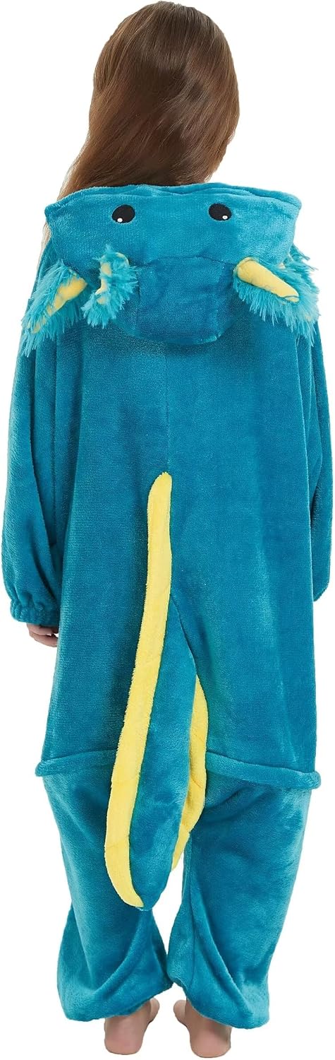 DarkCom Kid-Adult Animal Onesie Axolotl Halloween Costume Christmas Pajama