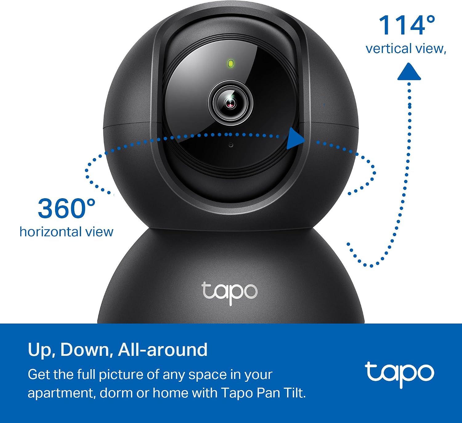 Tapo 1080p Pan/Tilt Security Camera for Baby Monitor, Pet Camera, C201