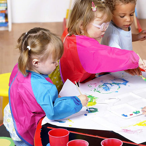 Zkptops 12 Pack Kids Art Smocks Waterproof Painting Apron,Toddler Smock