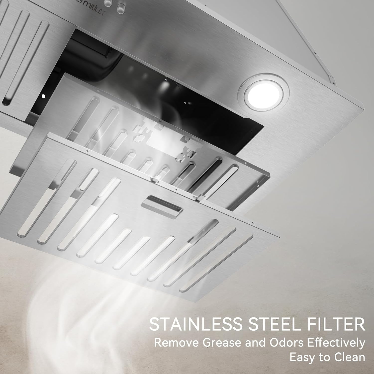 Hermitlux 30″ Built in/Insert Range Hood, 600 CFM Stainless Steel Vent Hood