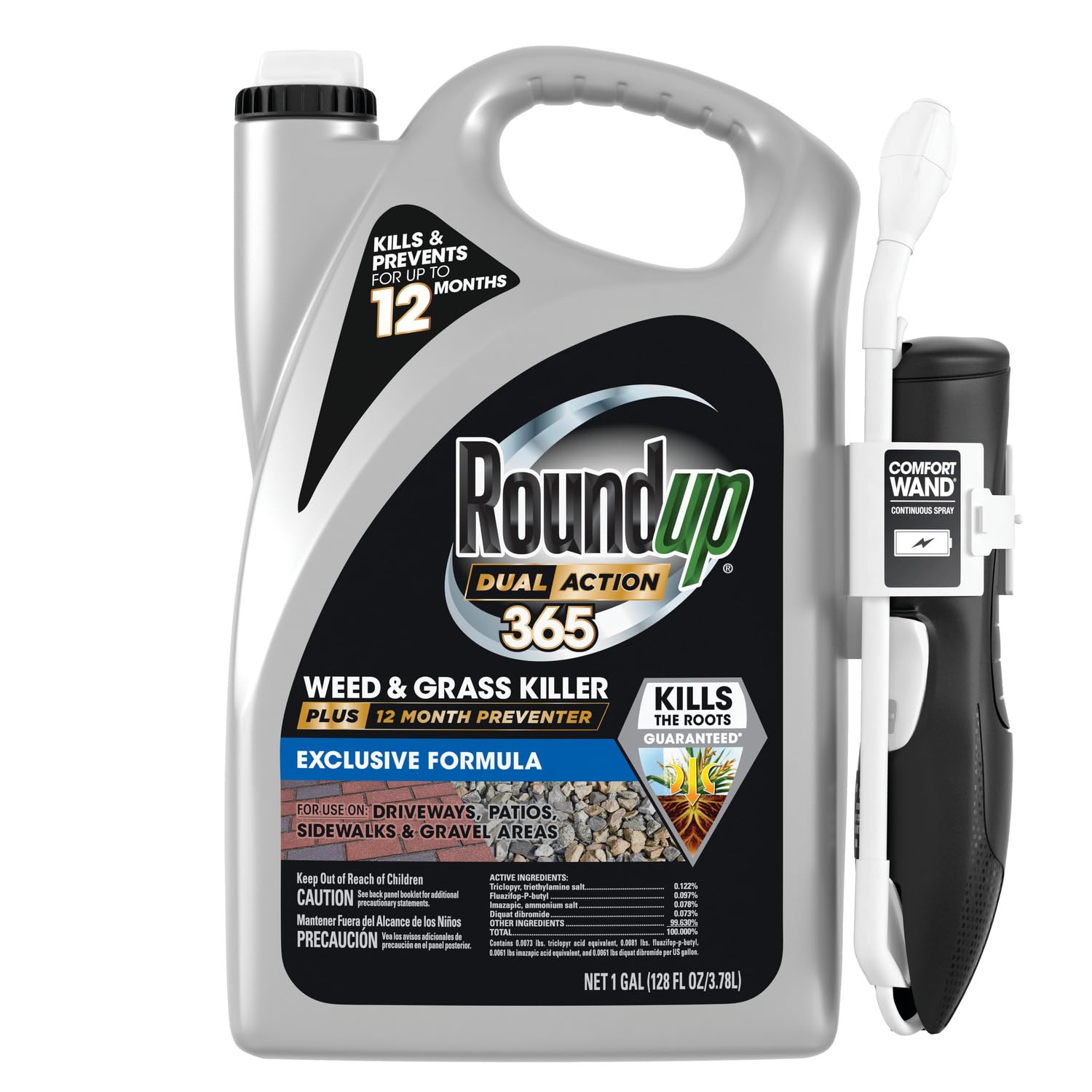 Roundup Dual Action 365 Weed & Grass Killer Plus 12 Month Preventer, 1 gal.