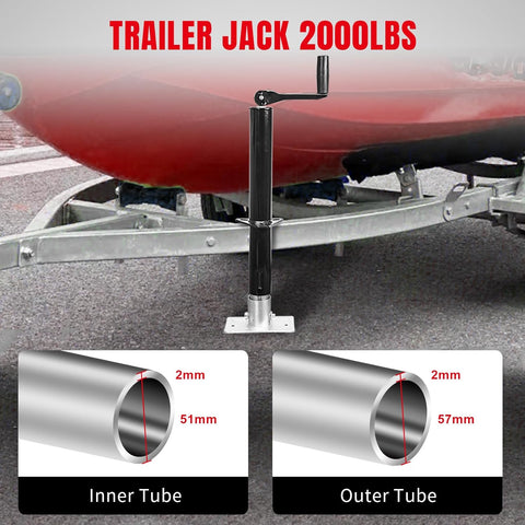 Big RED ATR39004R Torin A-Frame Trailer Jack, 1 Ton (2,000 lb) Capacity