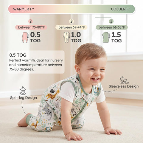 Yoofoss Toddler Sleep Sack with Feet 3-4T 100% Organic Cotton