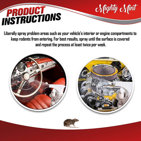 Mighty Mint Peppermint Oil Rodent Repellent Spray, 16 oz (Pack of 2)