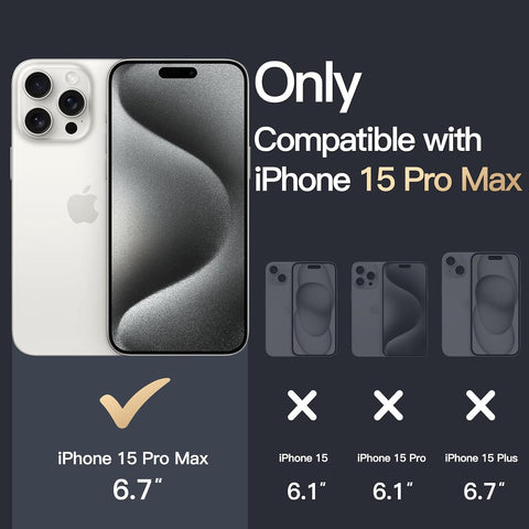 JETech Case for iPhone 15 Pro Max, Anti-Yellowing, Clear