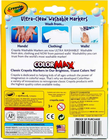 Washable Broad Point Markers (8/Pack) [Set of 2]