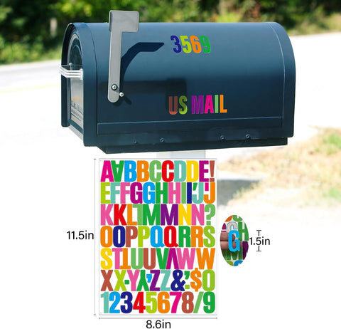 Letter Stickers,Mailbox Numbers,1.5 Inch Waterproof Vinyl Alphabet