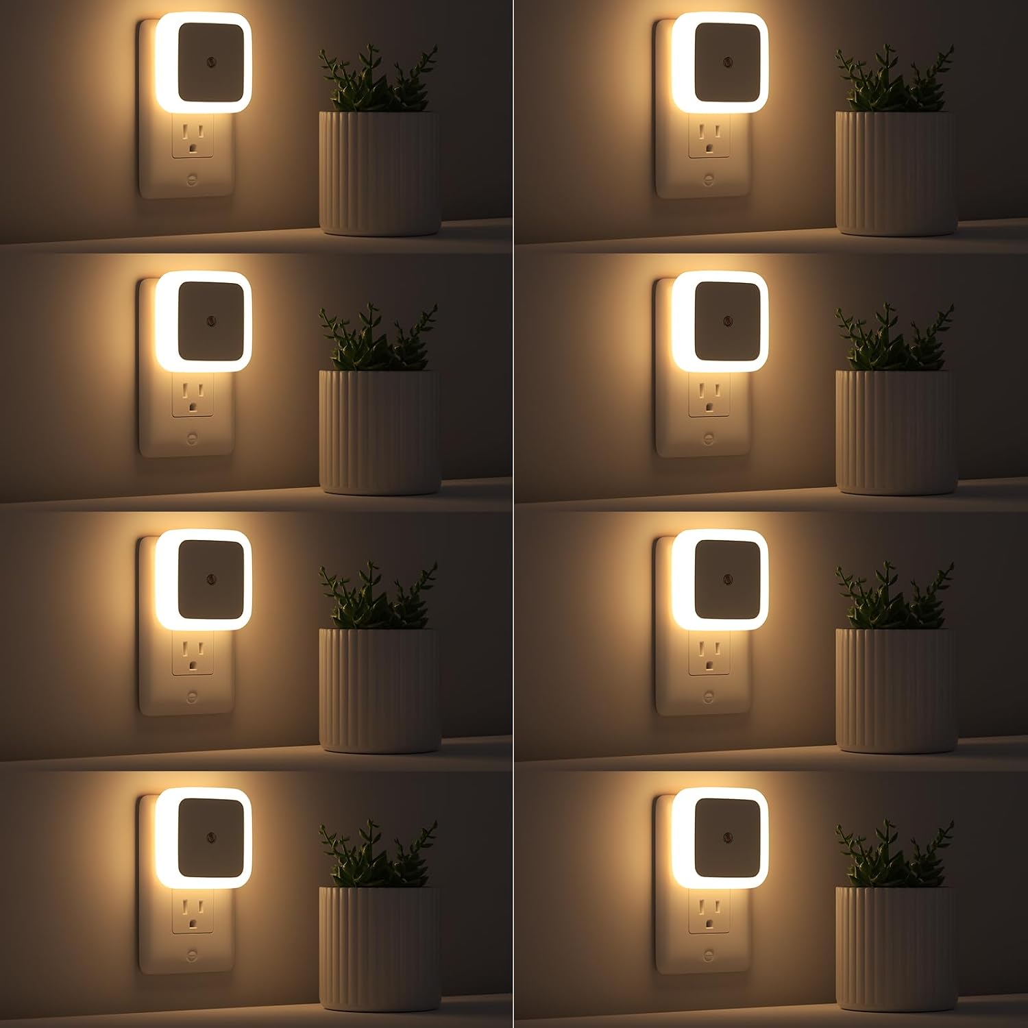 Sujeet Night Light, Night Lights Plug into Wall 8-Pack, Nightlight Plug in Night Light, Dusk to Dawn Night Lamp Led (Warm White)