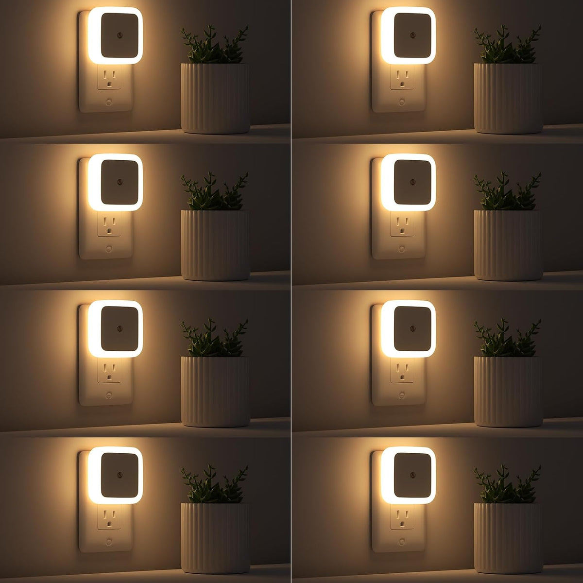 Sujeet Night Light, Night Lights Plug into Wall 8-Pack, Nightlight Plug in Night Light, Dusk to Dawn Night Lamp Led (Warm White)