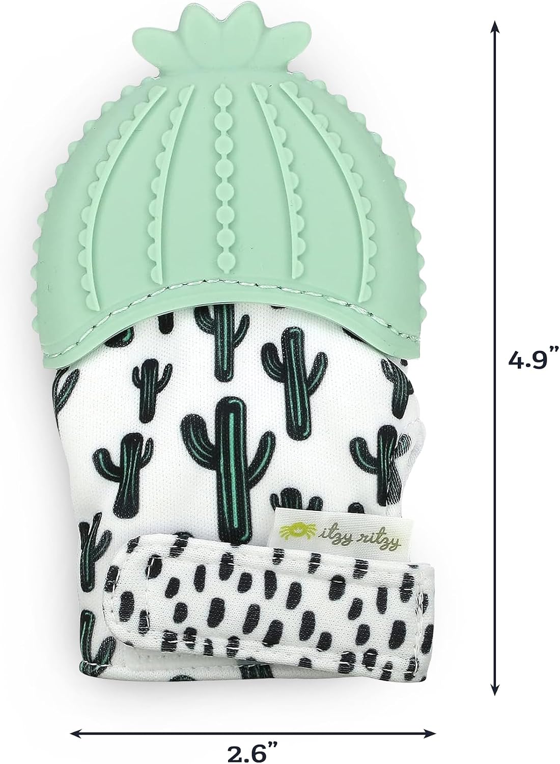 Itzy Ritzy Silicone Teething Mitt, Soothing Infant Teething Mitten (Cactus)