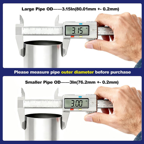 3 Inch Exhaust Clamp, Stainless Steel 304 Lap Joint Band Clamp For 3" Od To 3" Id Exhaust Pipe, Muffler, Elbow, Exhaust Tubing Connection, Catalytic Converters (4PCS)