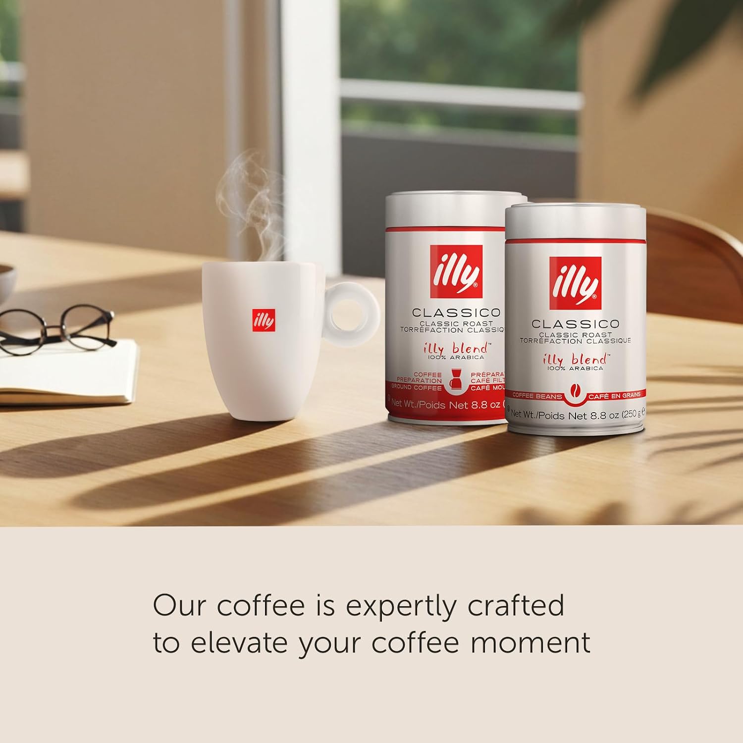 illy Whole Bean Coffee, Guatemala Single Origin Medium Roast, 8.8oz, 6 Pack