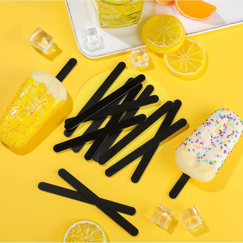 30 Pcs Reusable Acrylic Cakesicle Sticks, 4.5 Inches, Black