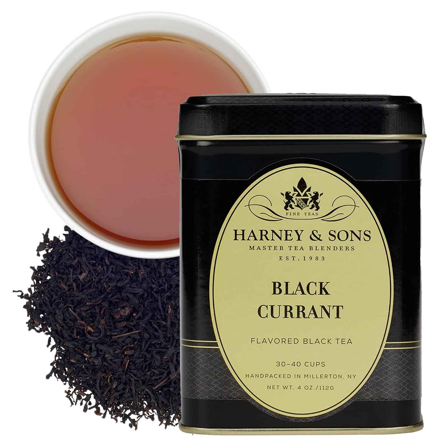 Harney & Sons Paris Loose Leaf Black Tea, 16 oz | Loose leaf black tea with fruit, vanilla, caramel, and bergamot. Contains caffeine.