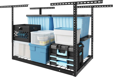 FLEXIMOUNTS 2x3 Overhead Garage Ceiling Storage Rack Organization, Black