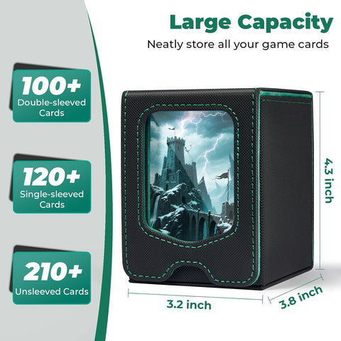 Fabmaker Deck Box Compatible with MTG Commander,Comman-der Deck Box Storage